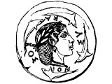 Coin of Syracuse, with King Hiero, 480 BC - the oldest portrait on any coin.